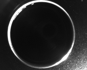 画像：近赤外線カメラ(フィルタあり)で水を撮影